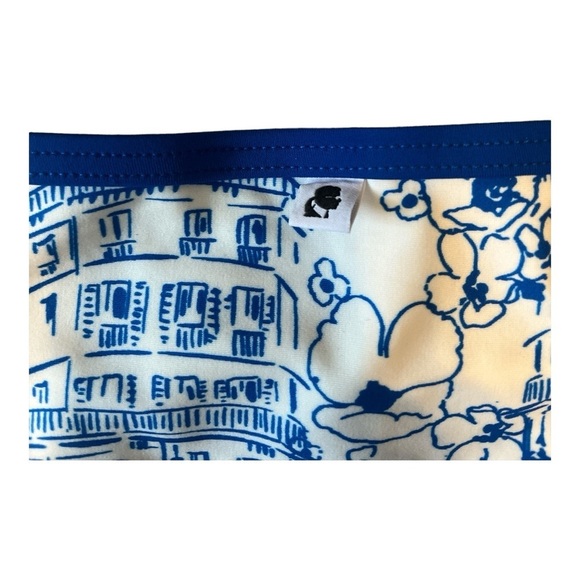Karl Lagerfeld Bikini Bottom Blue Print Size Small - Picture 6 of 8